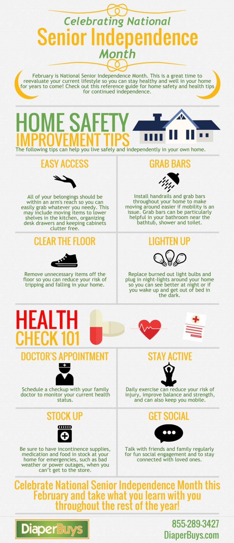 National Senior Independence Month Infographic - J&B At Home