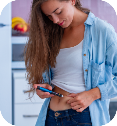 Women taking Blood Sugar