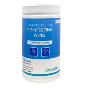 DERMARITE READY-TO-USE DISINFECTANT WIPES - 75% Ethyl Alcohol