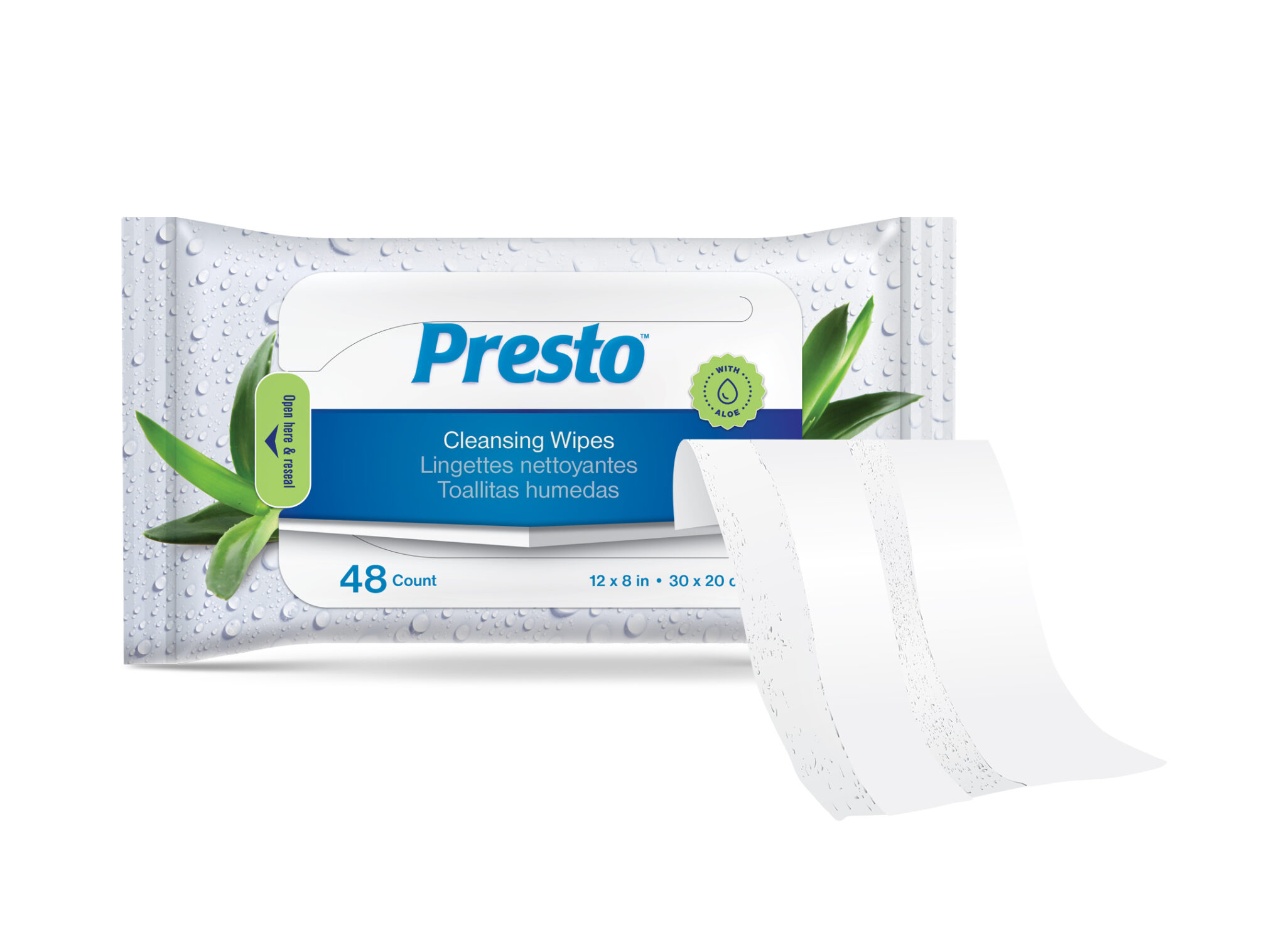 Presto Adult Cleansing Wipes