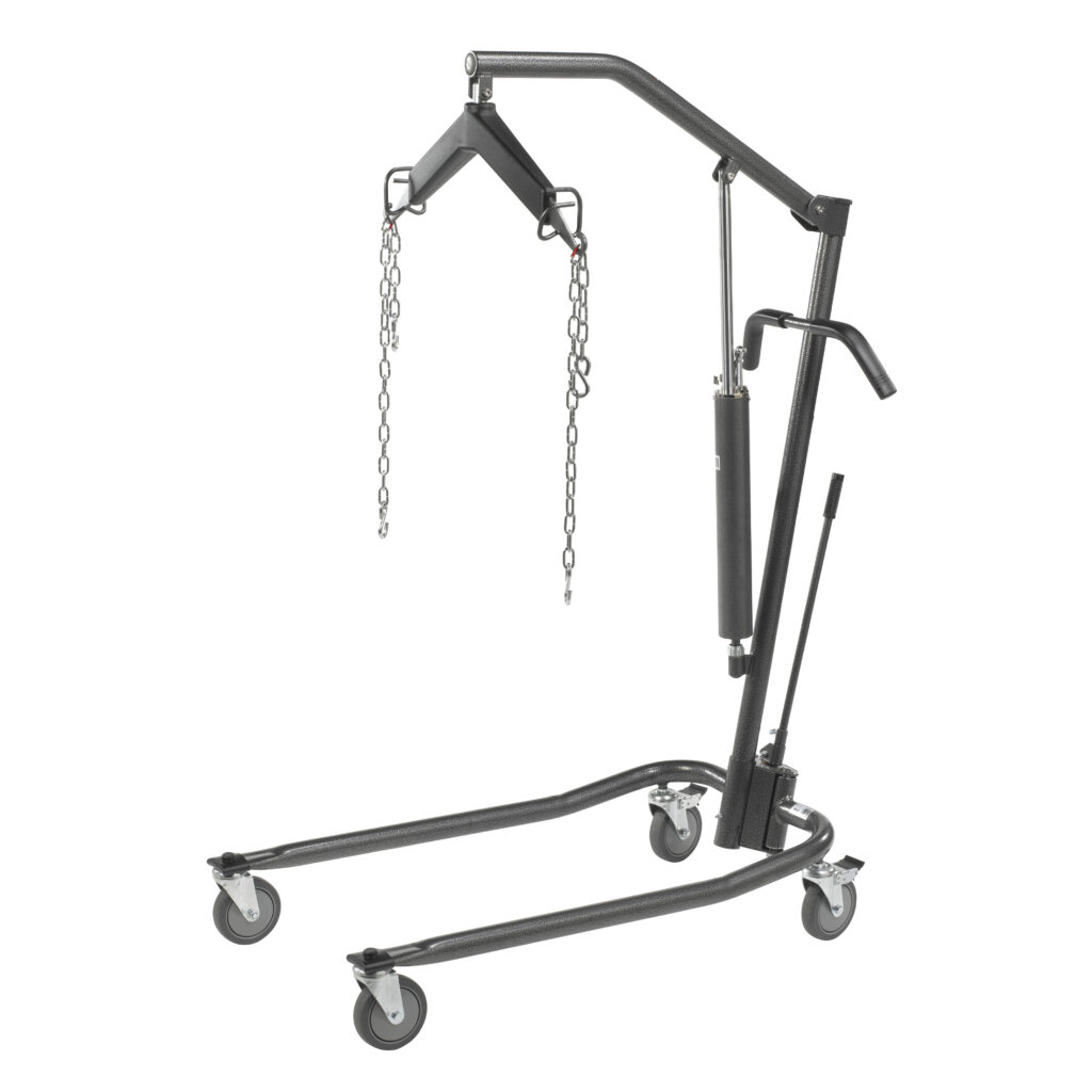 Hydraulic Patient Lift with Six Point Cradle, 5" Casters