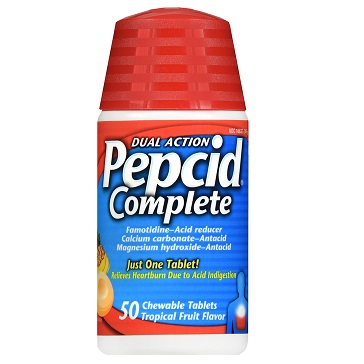Pepcid Complete Acid Reducer, Fruit Flavor, Chewable Tablets, 50 Count