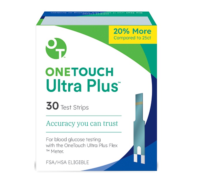 OneTouch Ultra Plus Test Strips, 30-Ct